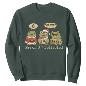 67 Six Seven Christmas Meme Sweatshirt Funny Frog Christmas Xmas TS14 Dark Forest Green Print Your Wear