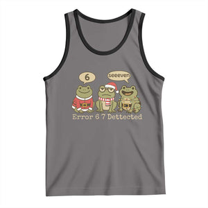 67 Six Seven Christmas Meme Tank Top Funny Frog Christmas Xmas TS14 Deep Heather Black Print Your Wear
