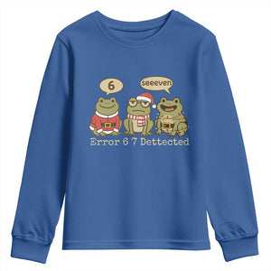 67 Six Seven Christmas Meme Youth Sweatshirt Funny Frog Christmas Xmas TS14 Royal Blue Print Your Wear