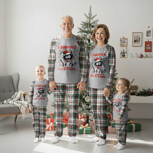 I Survived 67 Days Of School Cat Meme Plaid Pajama Set Funny Christmas Six Seven Meme TS14 Christmas Plaid Print Your Wear