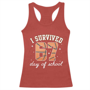 67 Six Seven Meme Racerback Tank Top I Survived Days Of School TS14 Red Print Your Wear