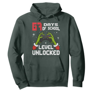 67 Six Seven Christmas Meme Hoodie Funny Elf Hand Video Game Xmas TS14 Dark Forest Green Print Your Wear
