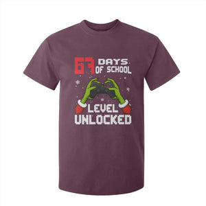 67 Six Seven Christmas Meme T Shirt For Kid Funny Elf Hand Video Game Xmas TS14 Maroon Print Your Wear