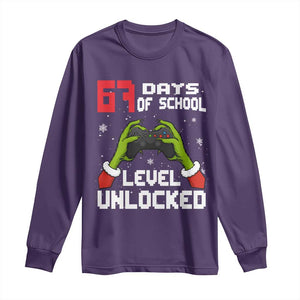 67 Six Seven Christmas Meme Long Sleeve Shirt Funny Elf Hand Video Game Xmas TS14 Purple Print Your Wear
