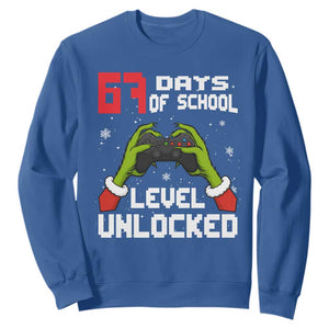 67 Six Seven Christmas Meme Sweatshirt Funny Elf Hand Video Game Xmas TS14 Royal Blue Print Your Wear