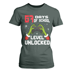 67 Six Seven Christmas Meme T Shirt For Women Funny Elf Hand Video Game Xmas TS14 Dark Forest Green Print Your Wear
