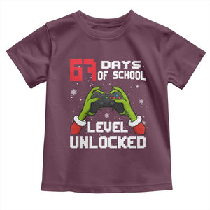 67 Six Seven Christmas Meme Toddler T Shirt Funny Elf Hand Video Game Xmas TS14 Maroon Print Your Wear