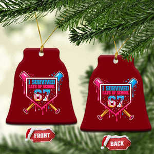 I Survived 67 Days Of School Baseball Ice Cream Ceramic Ornament Funny Christmas Six Seven Meme TS14 Print Your Wear