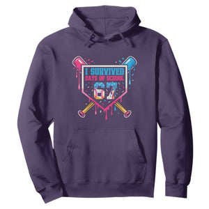 I Survived 67 Days Of School Baseball Ice Cream Hoodie Funny Christmas Six Seven Meme TS14 Purple Print Your Wear