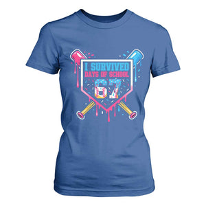I Survived 67 Days Of School Baseball Ice Cream T Shirt For Women Funny Christmas Six Seven Meme TS14 Royal Blue Print Your Wear