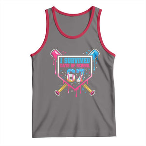 I Survived 67 Days Of School Baseball Ice Cream Tank Top Funny Christmas Six Seven Meme TS14 Deep Heather Red Print Your Wear