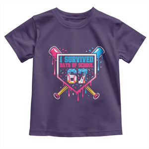 I Survived 67 Days Of School Baseball Ice Cream Toddler T Shirt Funny Christmas Six Seven Meme TS14 Purple Print Your Wear