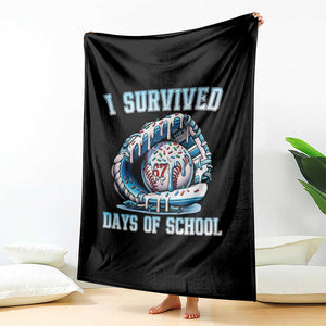 I Survived 67 Days Of School Baseball Glove Ice Cream Throw Blanket Funny Christmas Six Seven Meme TS14 Print Your Wear