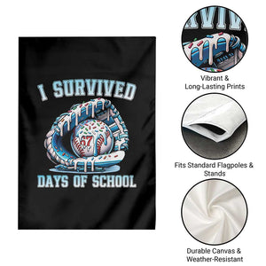 I Survived 67 Days Of School Baseball Glove Ice Cream Garden Flag Funny Christmas Six Seven Meme TS14 Print Your Wear