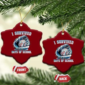 I Survived 67 Days Of School Baseball Glove Ice Cream Ceramic Ornament Funny Christmas Six Seven Meme TS14 Print Your Wear