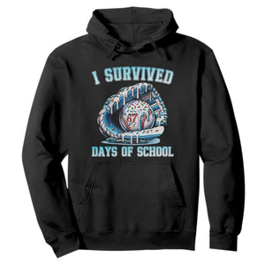 I Survived 67 Days Of School Baseball Glove Ice Cream Hoodie Funny Christmas Six Seven Meme TS14 Black Print Your Wear