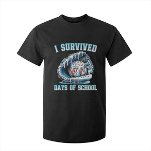I Survived 67 Days Of School Baseball Glove Ice Cream T Shirt For Kid Funny Christmas Six Seven Meme TS14 Black Print Your Wear