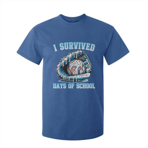 I Survived 67 Days Of School Baseball Glove Ice Cream T Shirt For Kid Funny Christmas Six Seven Meme TS14 Royal Blue Print Your Wear