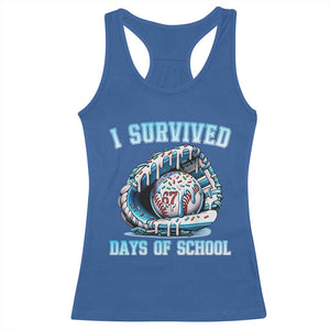 I Survived 67 Days Of School Baseball Glove Ice Cream Racerback Tank Top Funny Christmas Six Seven Meme TS14 Royal Blue Print Your Wear