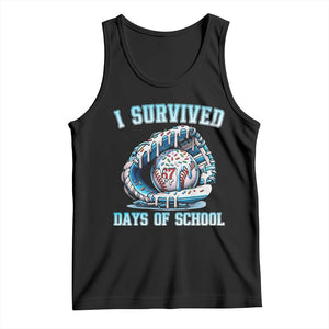 I Survived 67 Days Of School Baseball Glove Ice Cream Tank Top Funny Christmas Six Seven Meme TS14 Black Print Your Wear