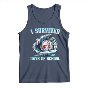I Survived 67 Days Of School Baseball Glove Ice Cream Tank Top Funny Christmas Six Seven Meme TS14 Navy Print Your Wear