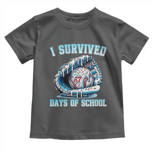 I Survived 67 Days Of School Baseball Glove Ice Cream Toddler T Shirt Funny Christmas Six Seven Meme TS14 Dark Heather Print Your Wear