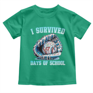 I Survived 67 Days Of School Baseball Glove Ice Cream Toddler T Shirt Funny Christmas Six Seven Meme TS14 Irish Green Print Your Wear