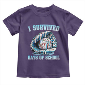 I Survived 67 Days Of School Baseball Glove Ice Cream Toddler T Shirt Funny Christmas Six Seven Meme TS14 Purple Print Your Wear
