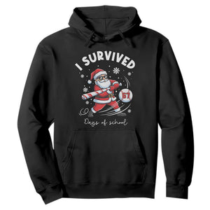 I Survived 67 Days Of School Baseball Santa Hoodie Funny Christmas Six Seven Meme TS14 Black Print Your Wear