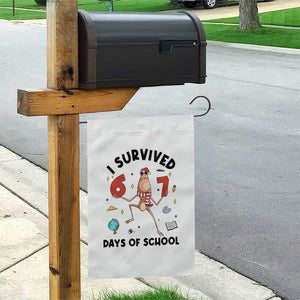 Marcus The Worm 67 Days of School Garden Flag I Survived Funny Six Seven Meme Christmas Vibe TS14 Print Your Wear