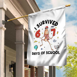 Marcus The Worm 67 Days of School Garden Flag I Survived Funny Six Seven Meme Christmas Vibe TS14 Print Your Wear