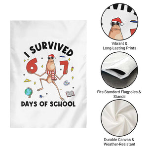 Marcus The Worm 67 Days of School Garden Flag I Survived Funny Six Seven Meme Christmas Vibe TS14 Print Your Wear