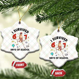 Marcus The Worm 67 Days of School Ceramic Ornament I Survived Funny Six Seven Meme Christmas Vibe TS14 Print Your Wear
