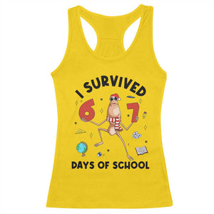 Marcus The Worm 67 Days of School Racerback Tank Top I Survived Funny Six Seven Meme Christmas Vibe TS14 Daisy Print Your Wear