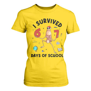 Marcus The Worm 67 Days of School T Shirt For Women I Survived Funny Six Seven Meme Christmas Vibe TS14 Daisy Print Your Wear