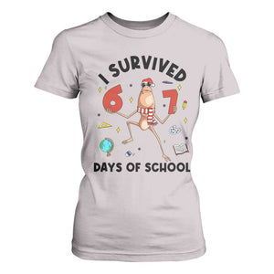 Marcus The Worm 67 Days of School T Shirt For Women I Survived Funny Six Seven Meme Christmas Vibe TS14 Ice Gray Print Your Wear