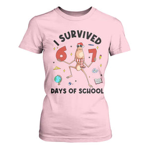 Marcus The Worm 67 Days of School T Shirt For Women I Survived Funny Six Seven Meme Christmas Vibe TS14 Light Pink Print Your Wear