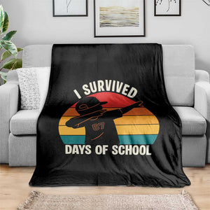 I Survived 67 Days Of School Throw Blanket Funny Boys Kids TS14 Print Your Wear
