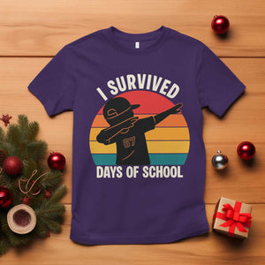 I Survived 67 Days Of School T Shirt Funny Boys Kids TS14 Purple Print Your Wear
