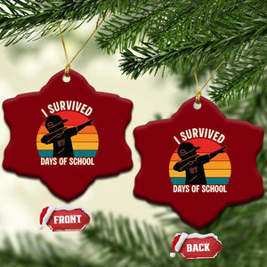 I Survived 67 Days Of School Ceramic Ornament Funny Boys Kids TS14 Print Your Wear