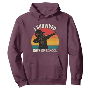 I Survived 67 Days Of School Hoodie Funny Boys Kids TS14 Maroon Print Your Wear