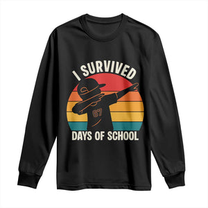 I Survived 67 Days Of School Long Sleeve Shirt Funny Boys Kids TS14 Black Print Your Wear