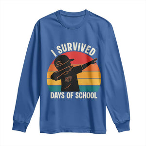 I Survived 67 Days Of School Long Sleeve Shirt Funny Boys Kids TS14 Royal Blue Print Your Wear