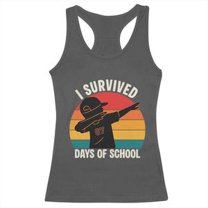 I Survived 67 Days Of School Racerback Tank Top Funny Boys Kids TS14 Dark Heather Print Your Wear