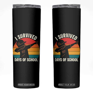 I Survived 67 Days Of School Skinny Tumbler Funny Boys Kids TS14 Black Print Your Wear