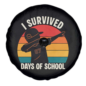 I Survived 67 Days Of School Spare Tire Cover Funny Boys Kids TS14 Print Your Wear