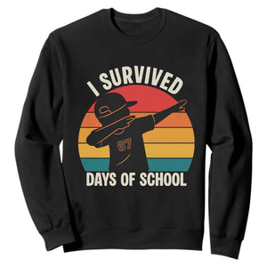 I Survived 67 Days Of School Sweatshirt Funny Boys Kids TS14 Black Print Your Wear
