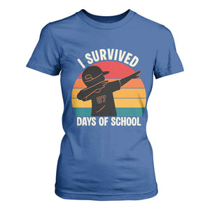 I Survived 67 Days Of School T Shirt For Women Funny Boys Kids TS14 Royal Blue Print Your Wear