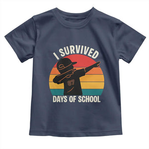 I Survived 67 Days Of School Toddler T Shirt Funny Boys Kids TS14 Navy Print Your Wear