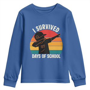 I Survived 67 Days Of School Youth Sweatshirt Funny Boys Kids TS14 Royal Blue Print Your Wear